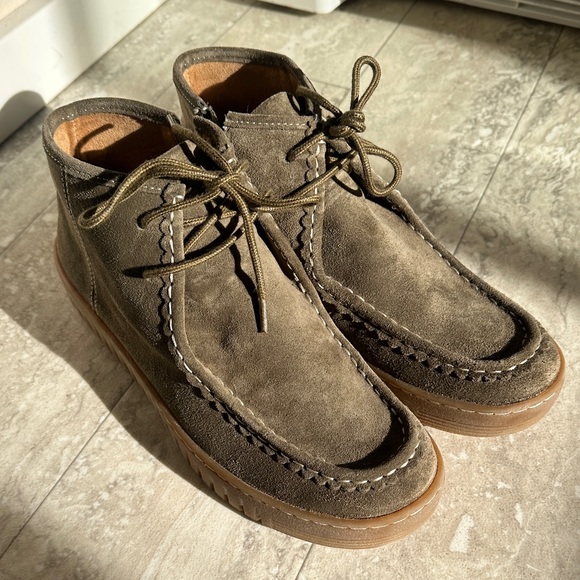 Comfortiva Olive Suede Chukka Boots - Picture 2 of 6